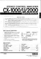 Yamaha CX-1000-U - Service Manual